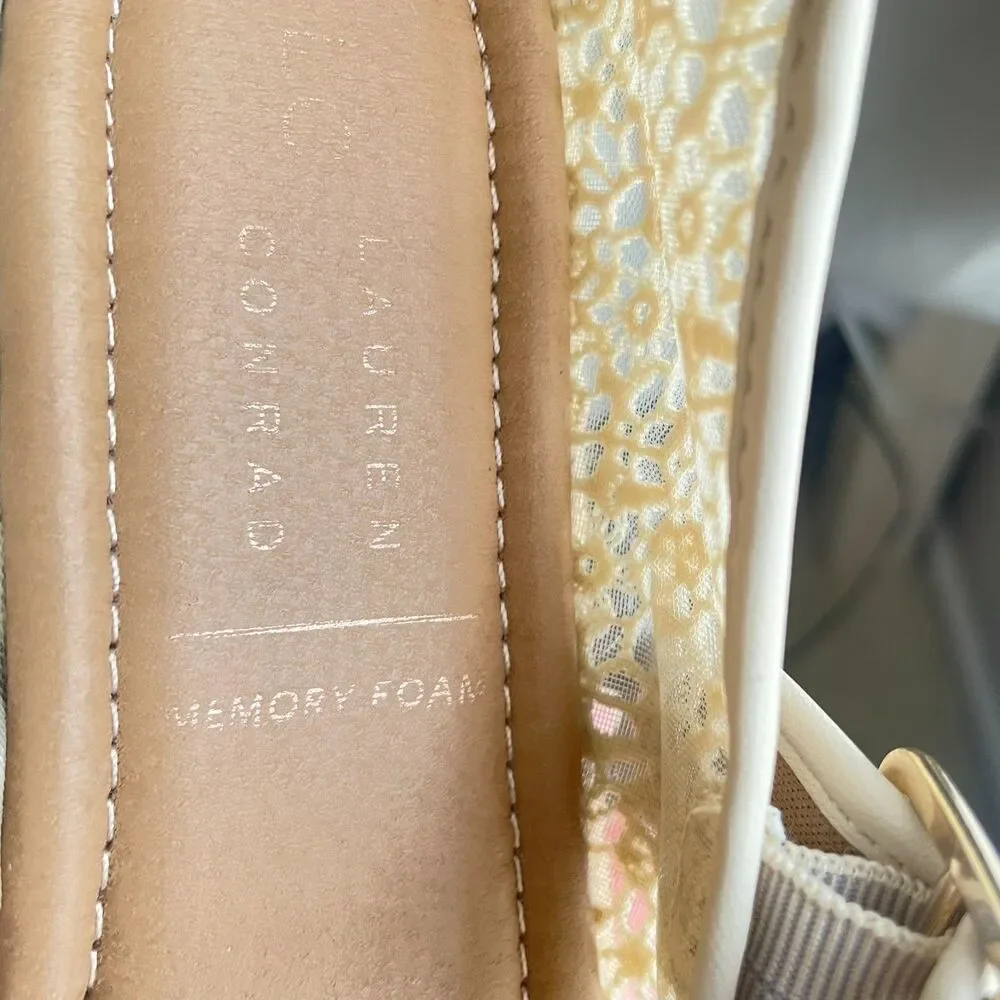 LC Lauren Conrad Beige Crochet Mary Jane Flats